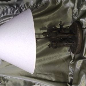 Rare Victorian cat & dog statue lamps.